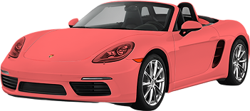 Porsche convertible fully wrapped in a solid red color, indicating complete paint protection or vinyl wrap coverage across the entire vehicle.